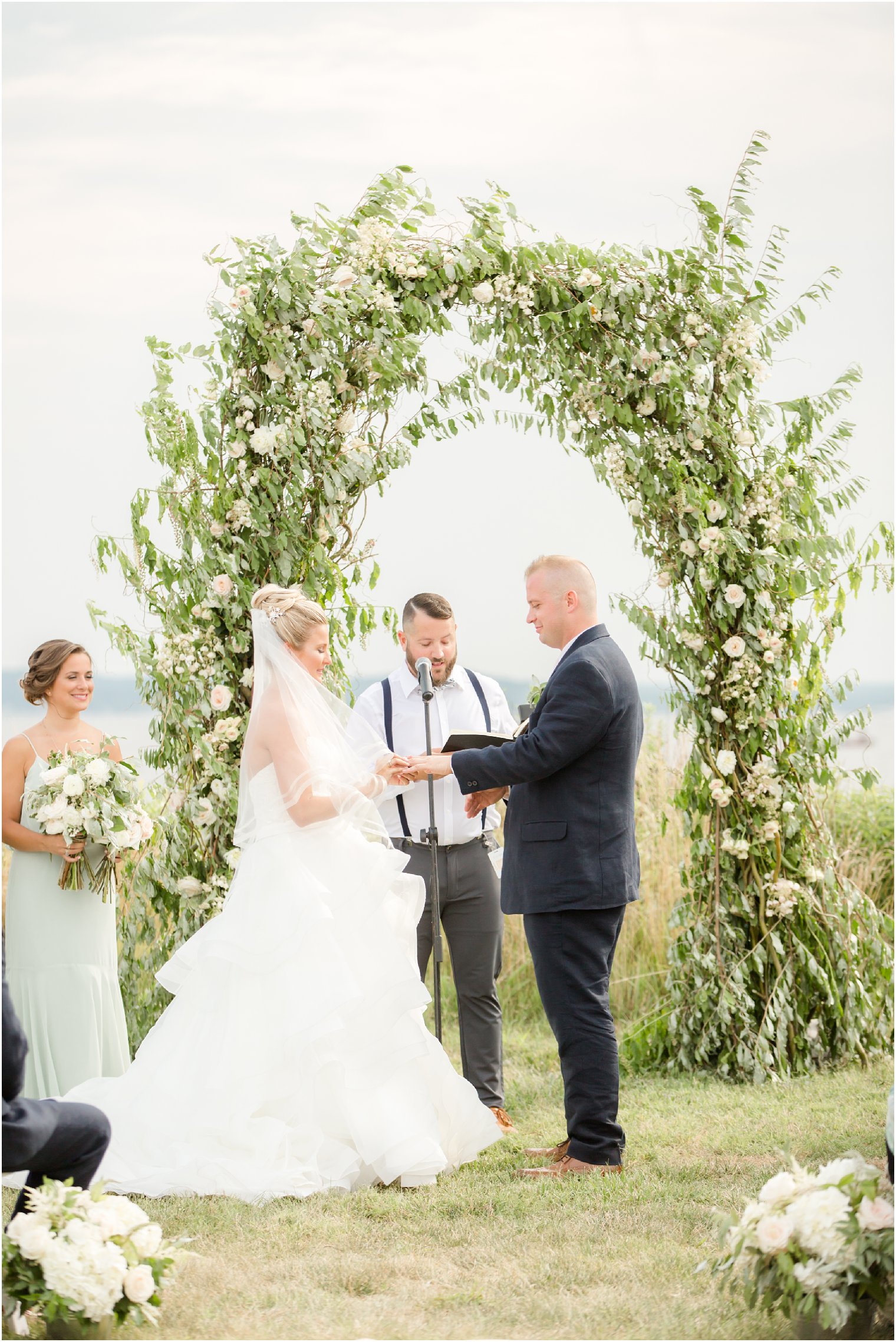 Wedding ceremony at Sandy Hook Chapel Wedding