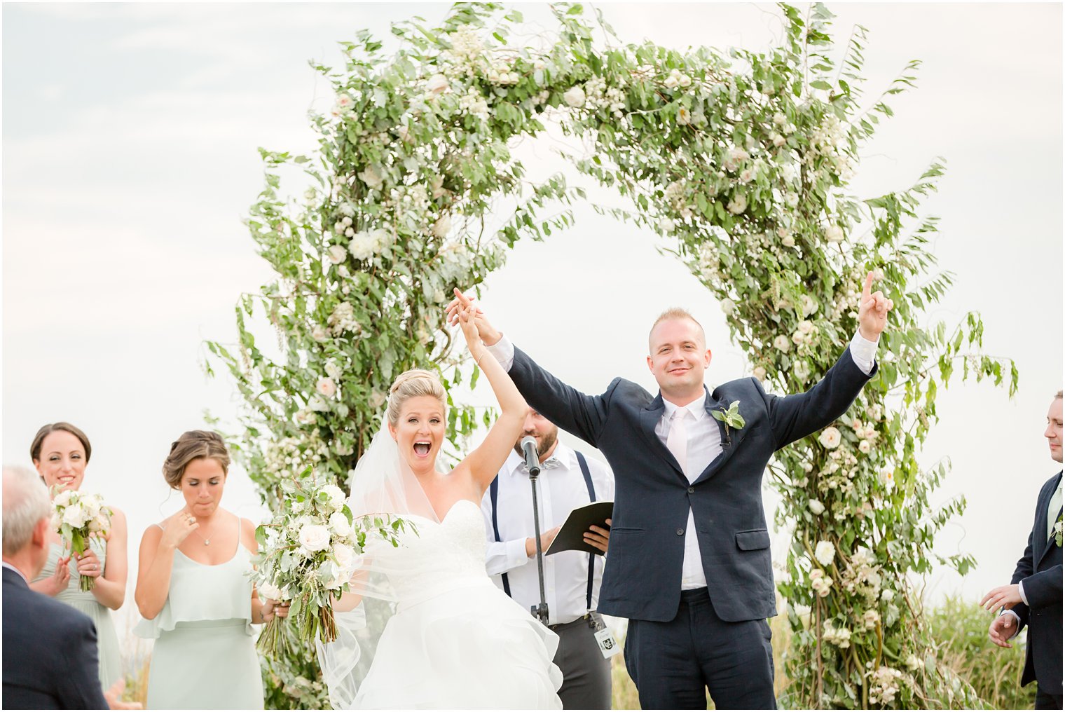 Recessional photo at Sandy Hook Wedding