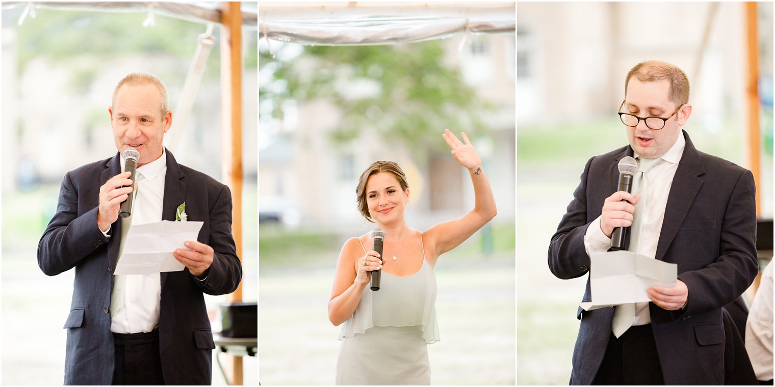 Tented wedding reception at Sandy Hook Chapel Wedding