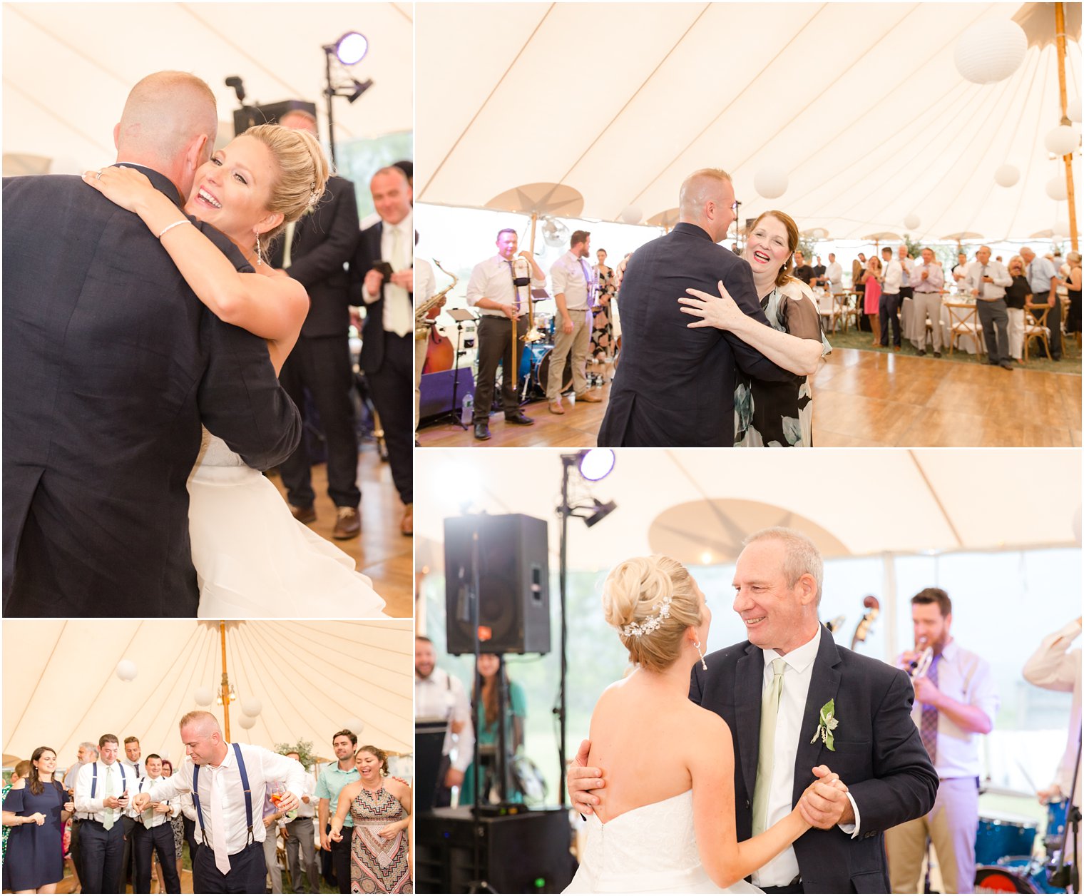 Tented wedding reception at Sandy Hook Chapel Wedding