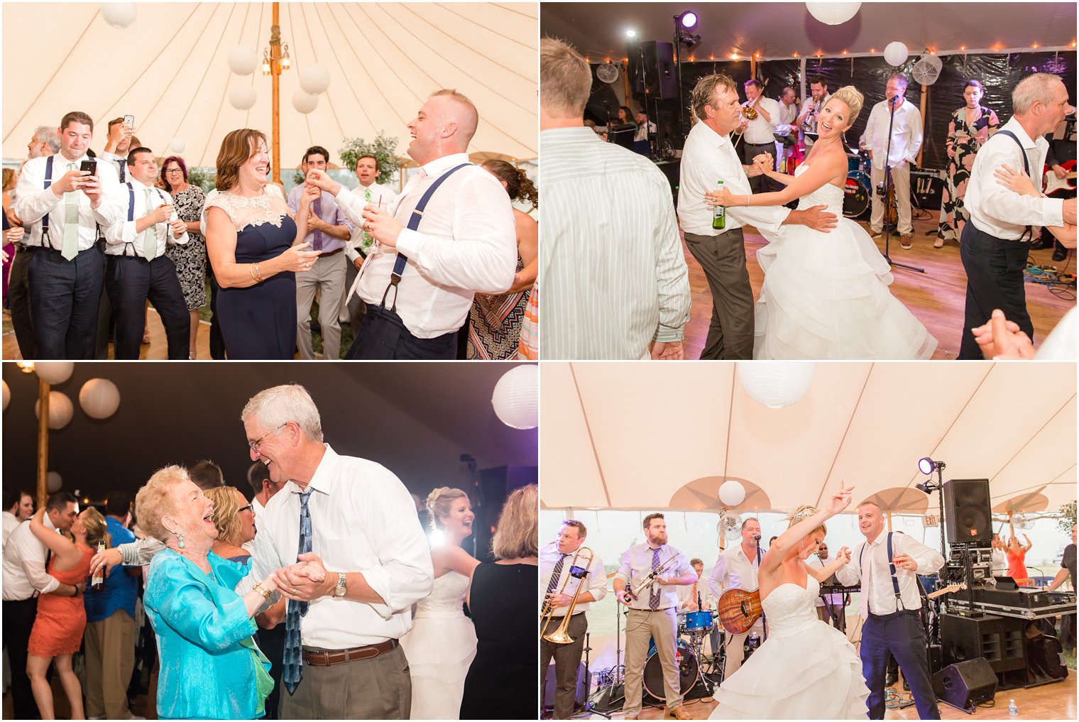 Tented wedding reception at Sandy Hook Chapel Wedding