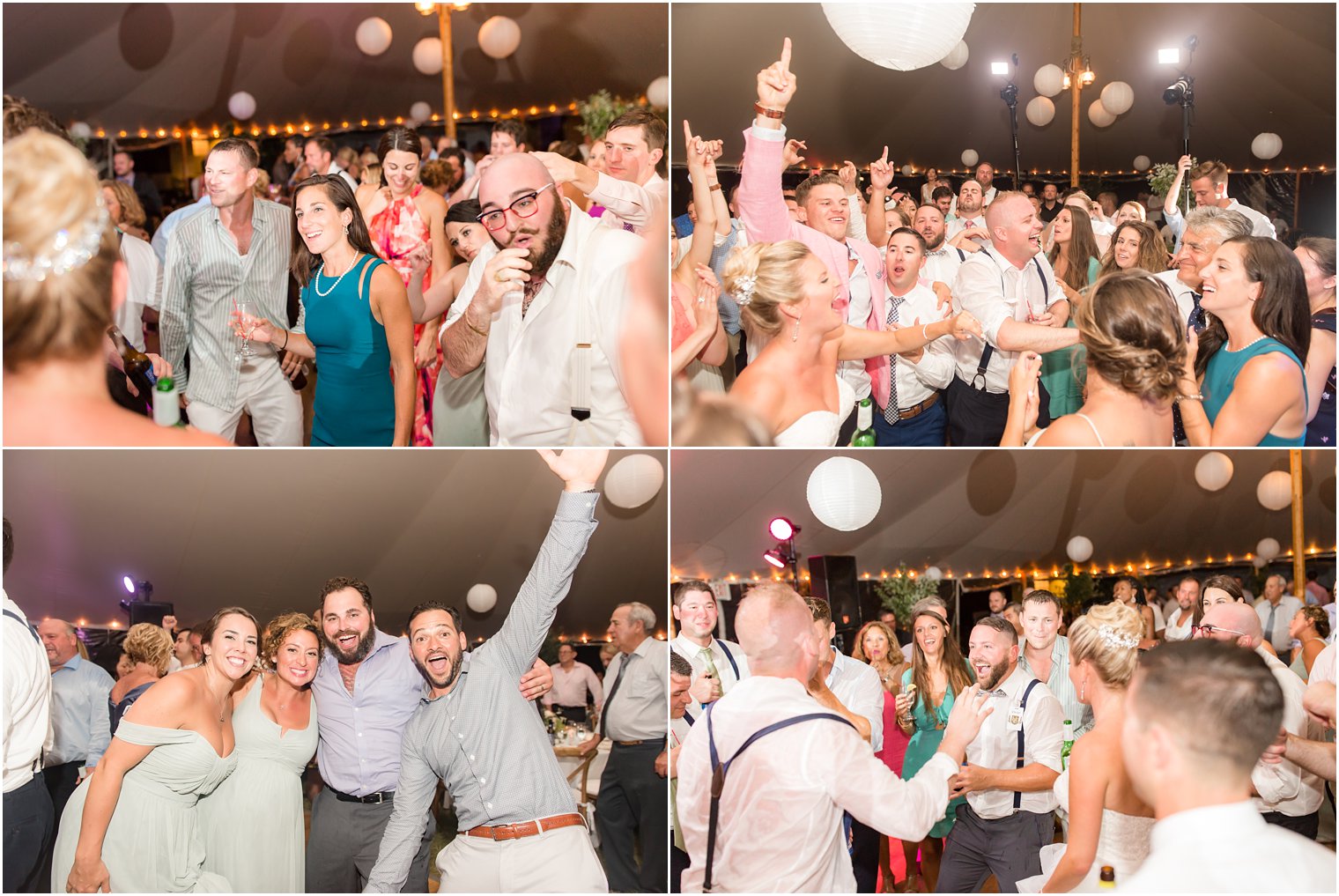 Tented wedding reception at Sandy Hook Chapel Wedding