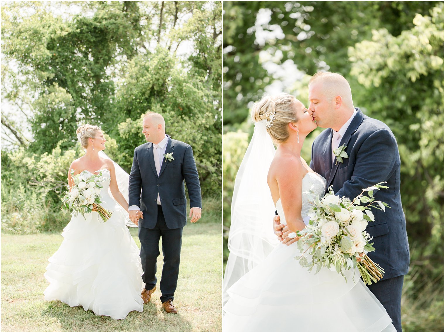 Bride and groom photos at Sandy Hook