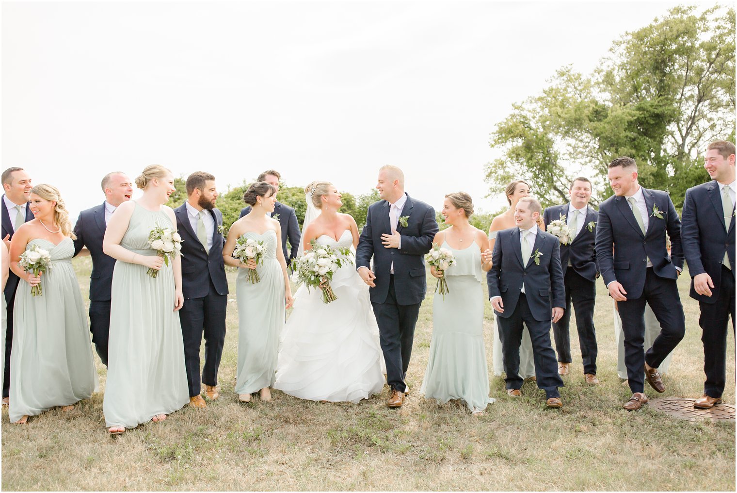 Sandy Hook Chapel Wedding Bridal Party Photo