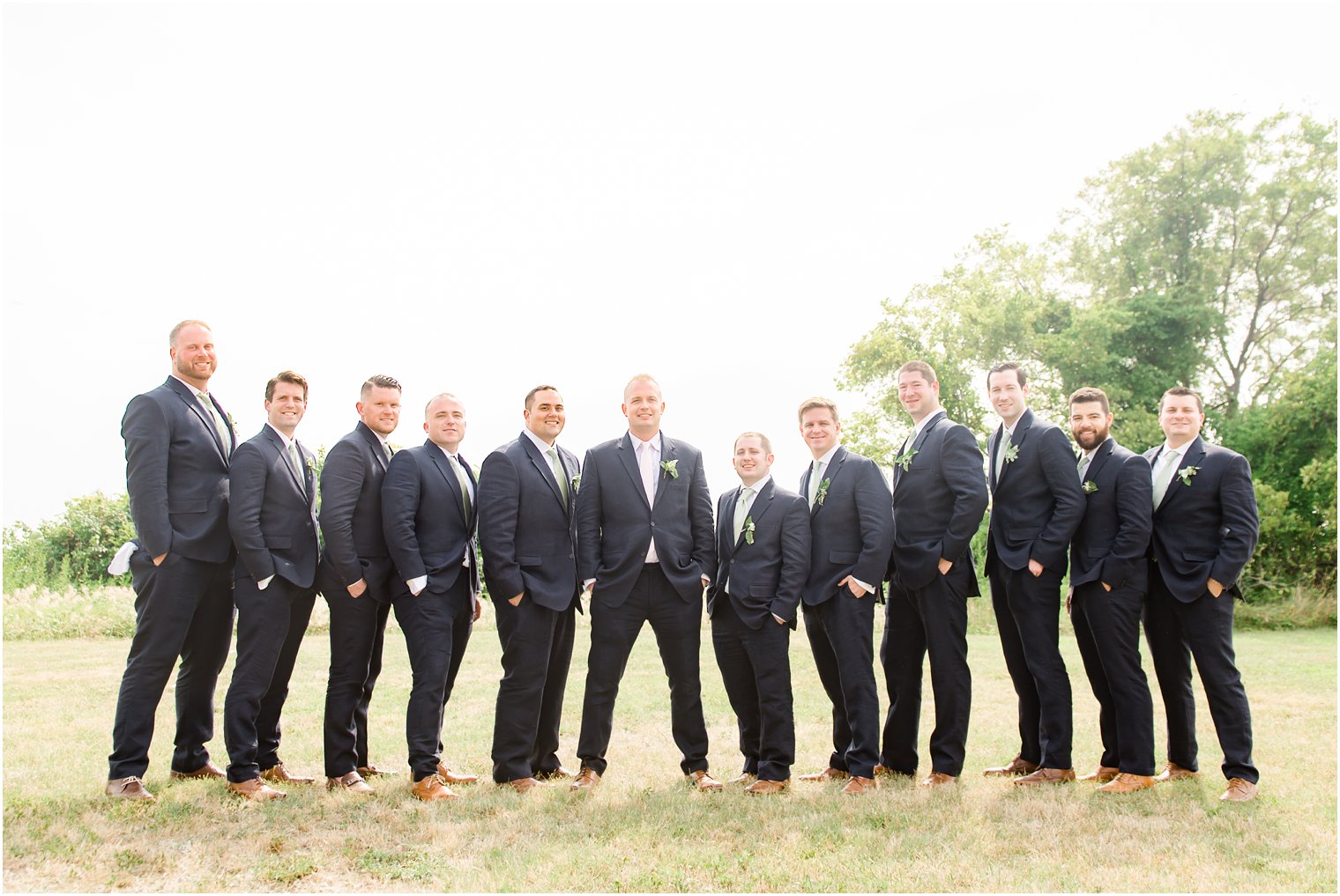 Groomsman photo at Sandy Hook Chapel