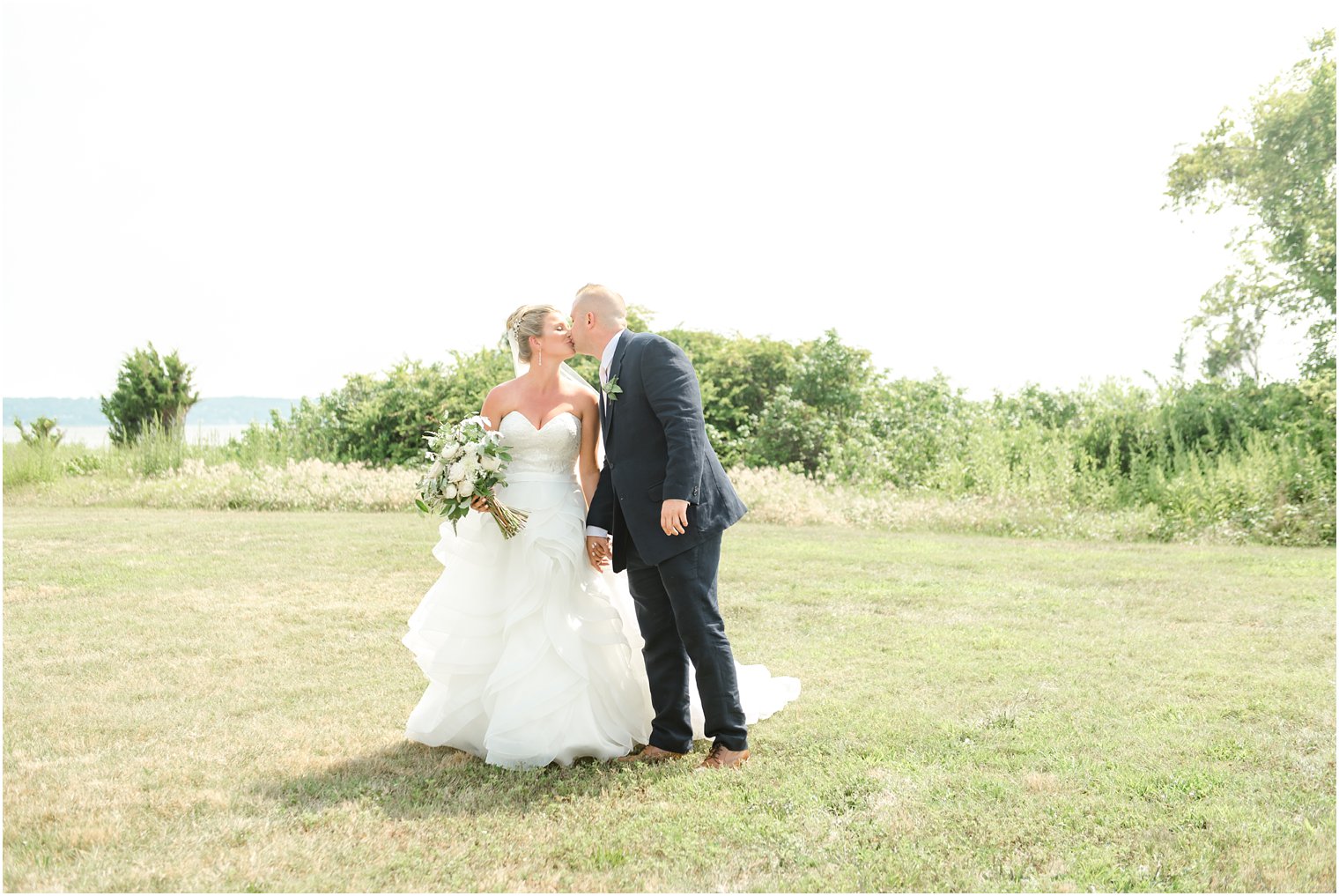 Bride and groom photo at Sandy Hook Chapel Wedding