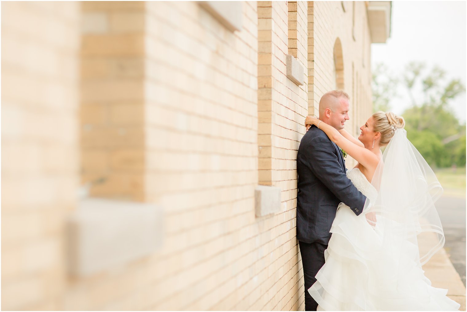 Bride and groom photos at Sandy Hook Chapel