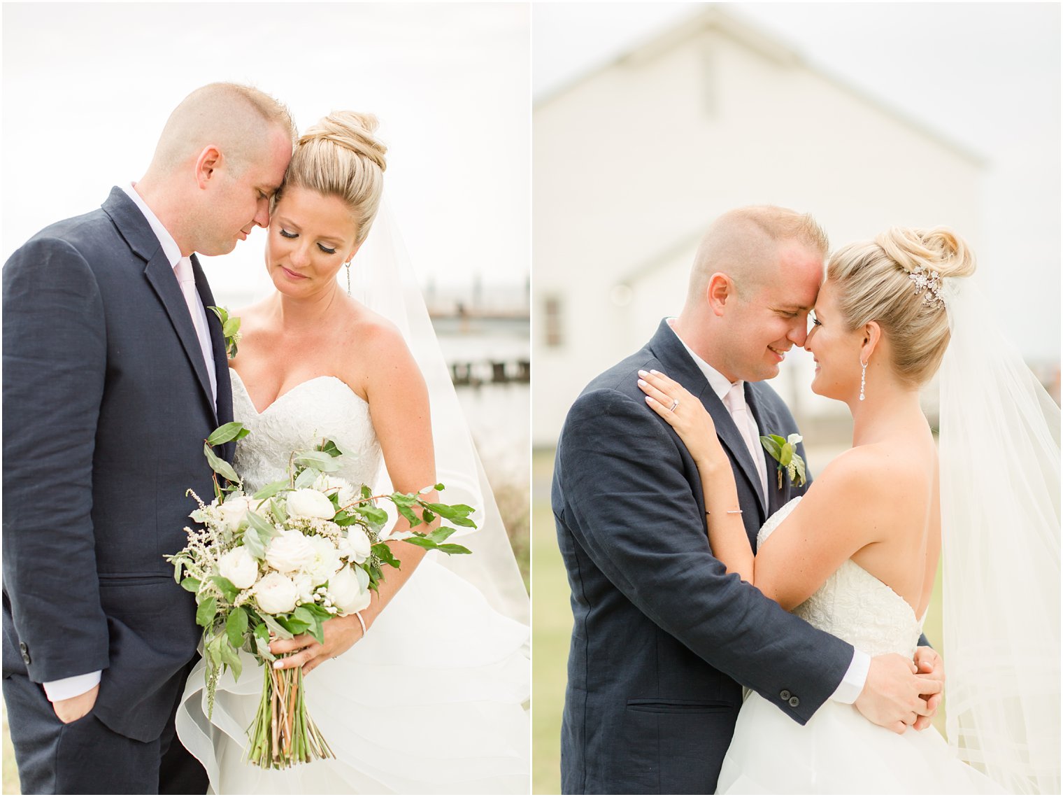 Photos of Bride and Groom at Sandy Hook Chapel