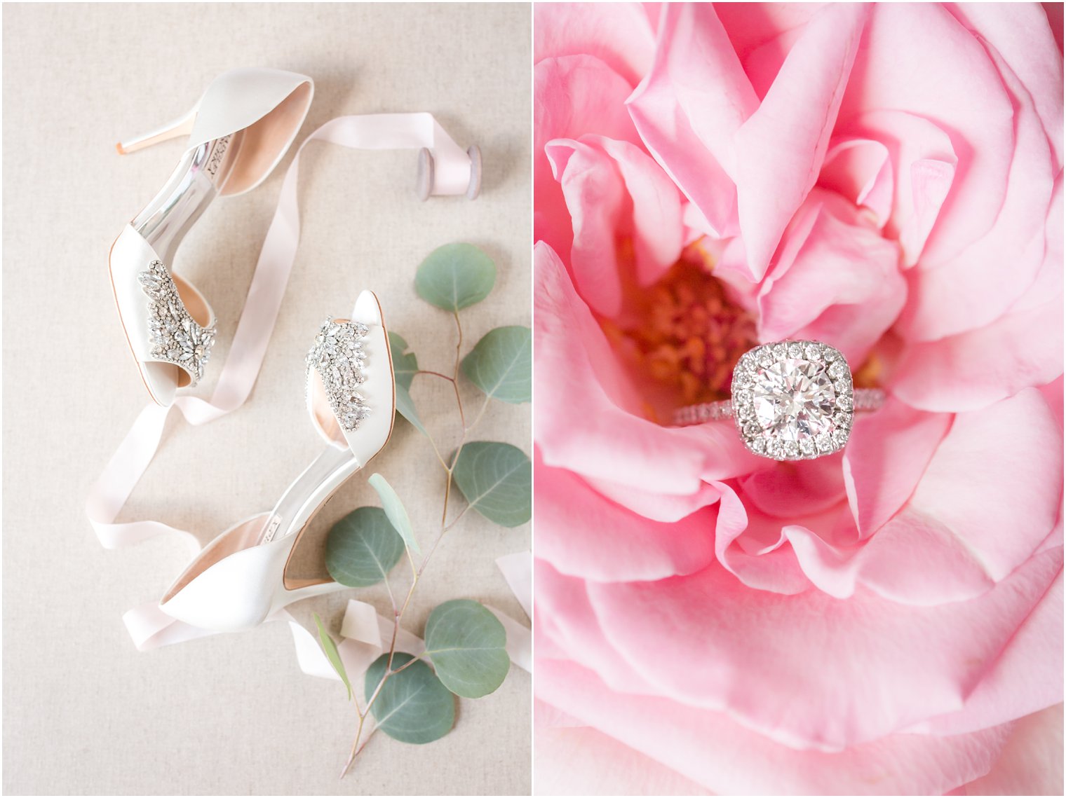 Badgley Mischka Shoes on wedding day