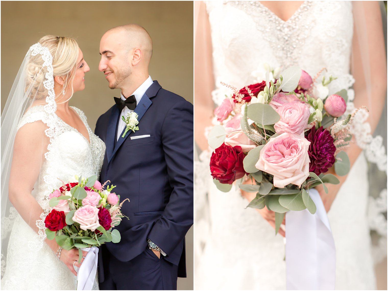 Classic bride and groom photos at Monmouth University