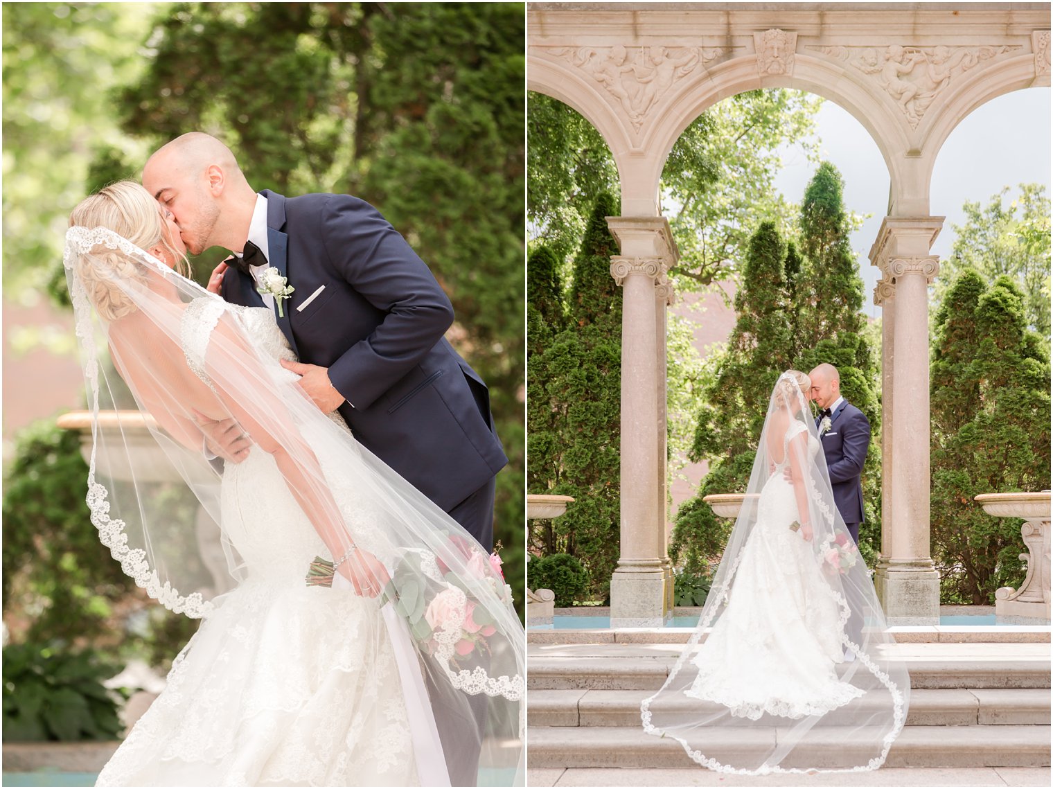 Bride and groom at Monmouth University