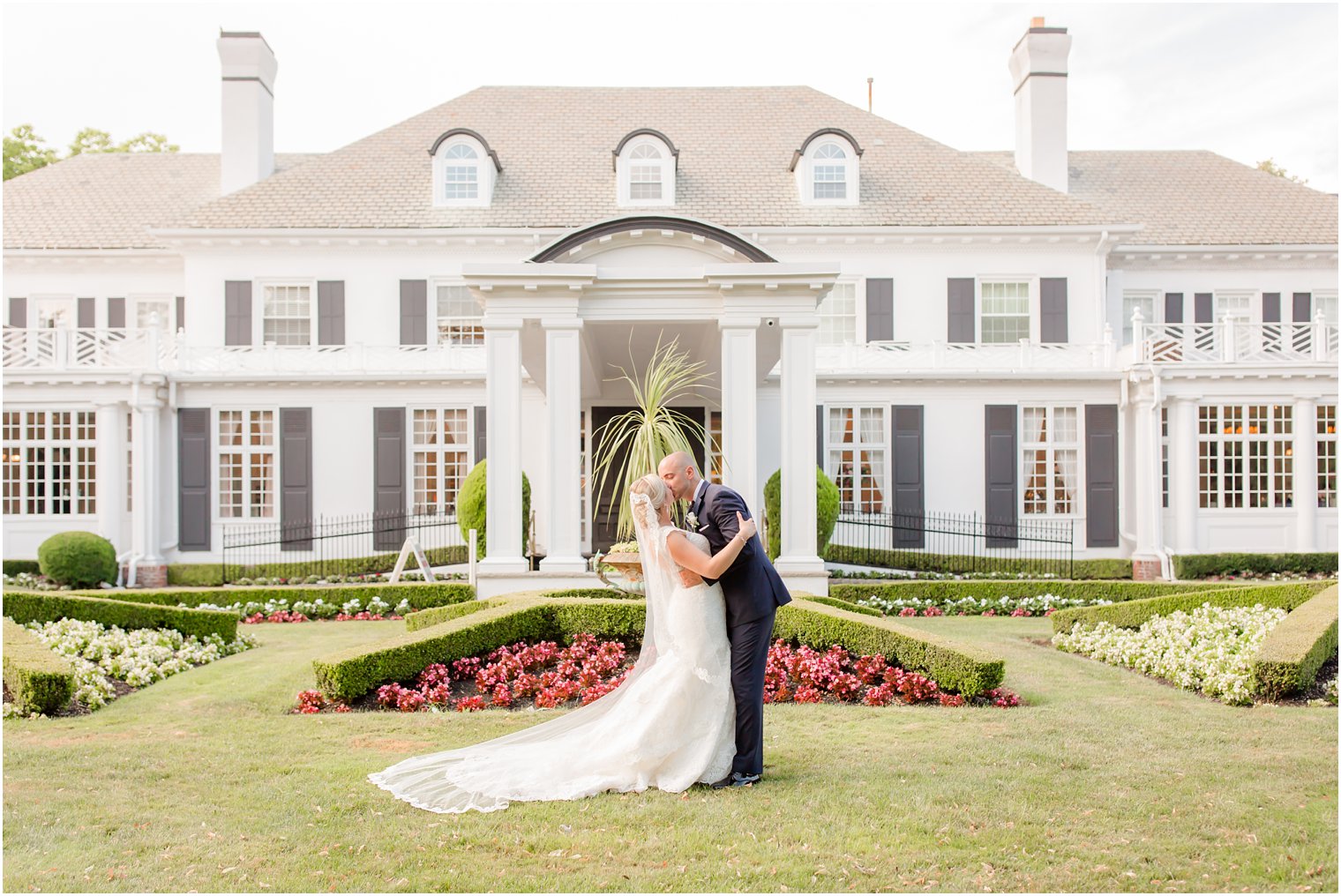 Bride and groom at Shadowbrook in Shrewsbury, NJ