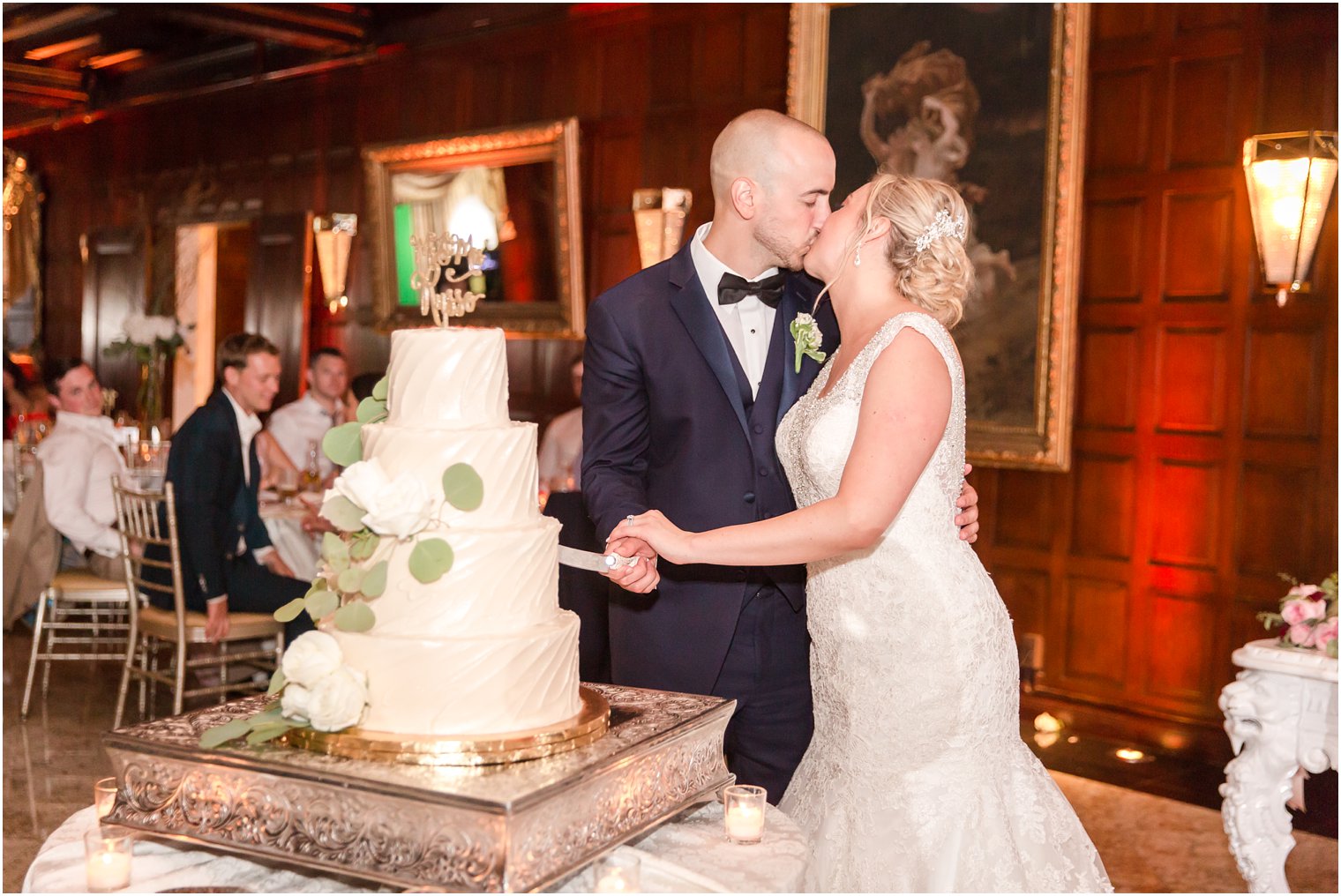 Bride and groom cut their cake at Shadowbrook Wedding by NJ Wedding Photographers Idalia Photography