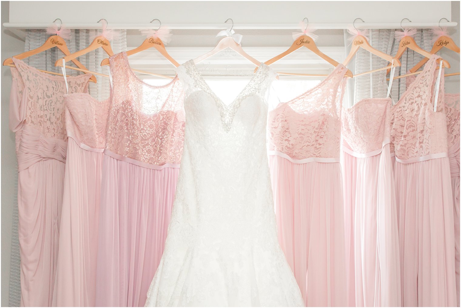 Pink bridesmaids dresses