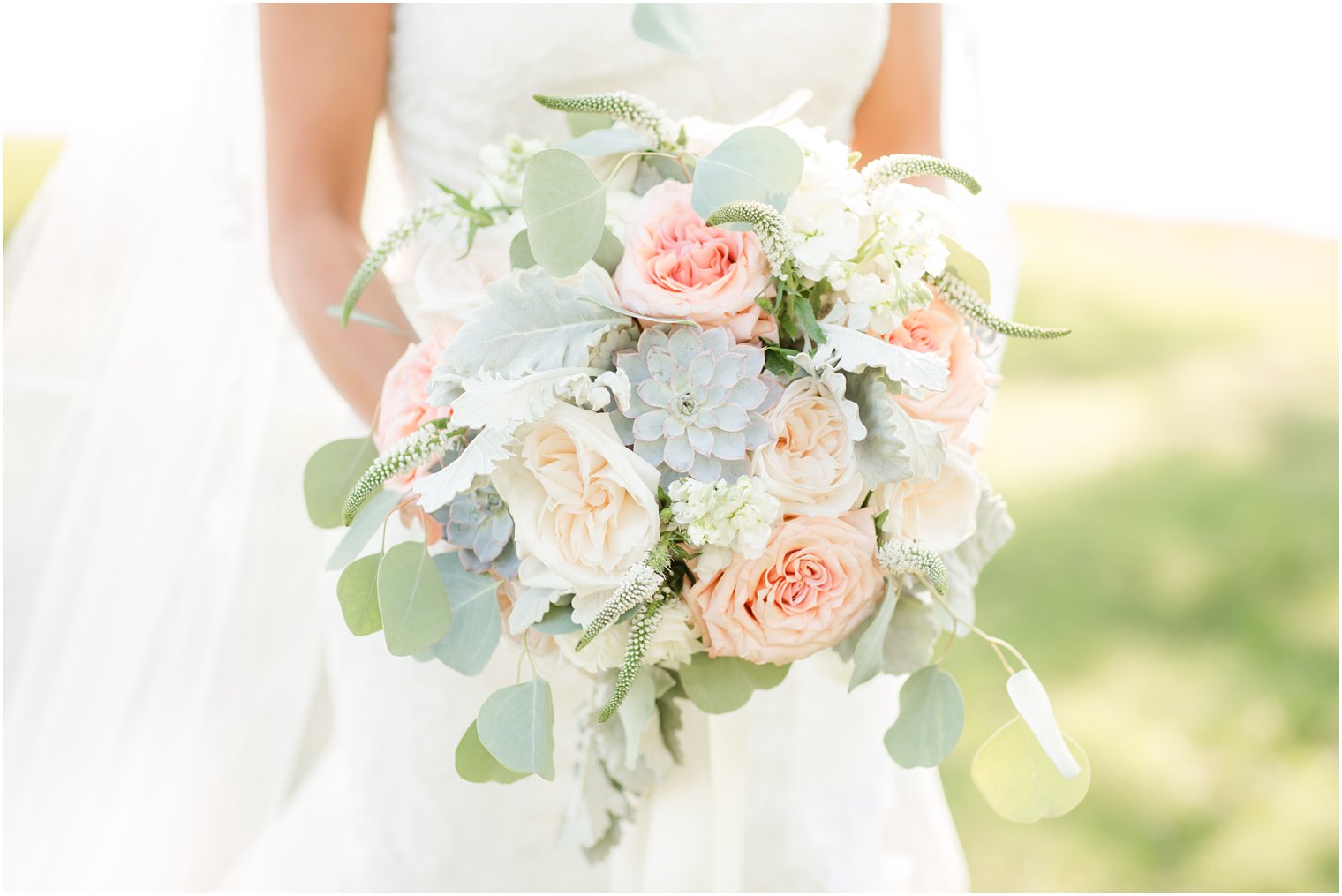 Organic bouquet with eucalyptus by Laurelwood Designs