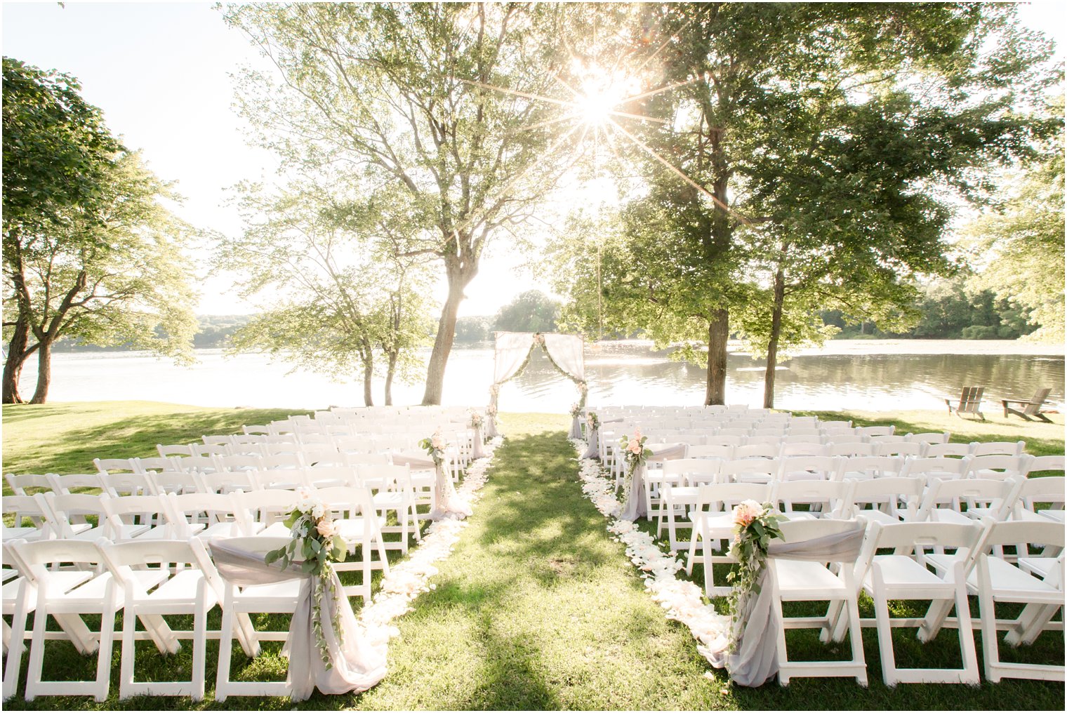 Outdoor ceremony at Indian Trail Club in Franklin Lakes, NJ