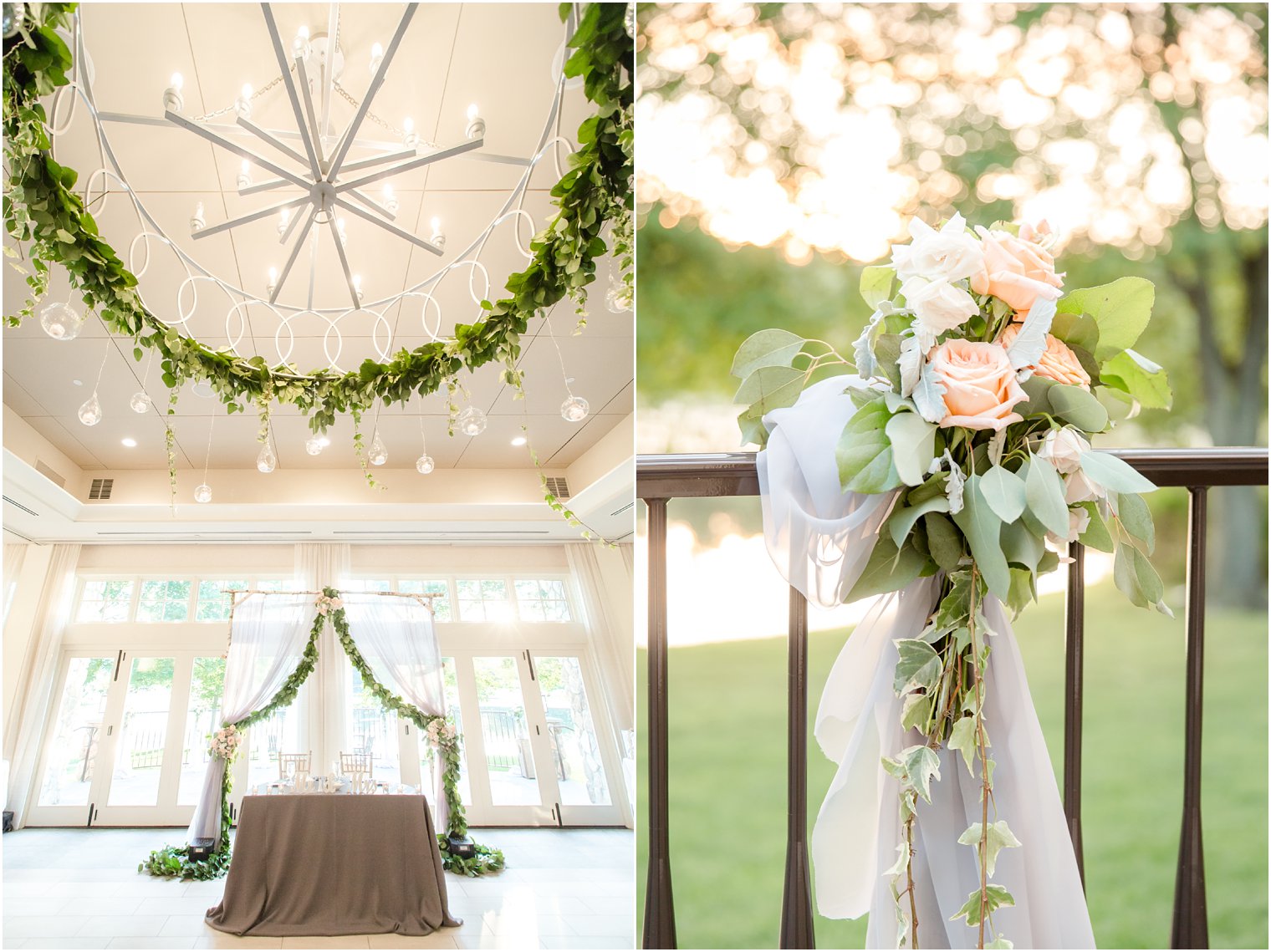 Wedding reception decor at Indian Trail Club | Laurelwood Designs