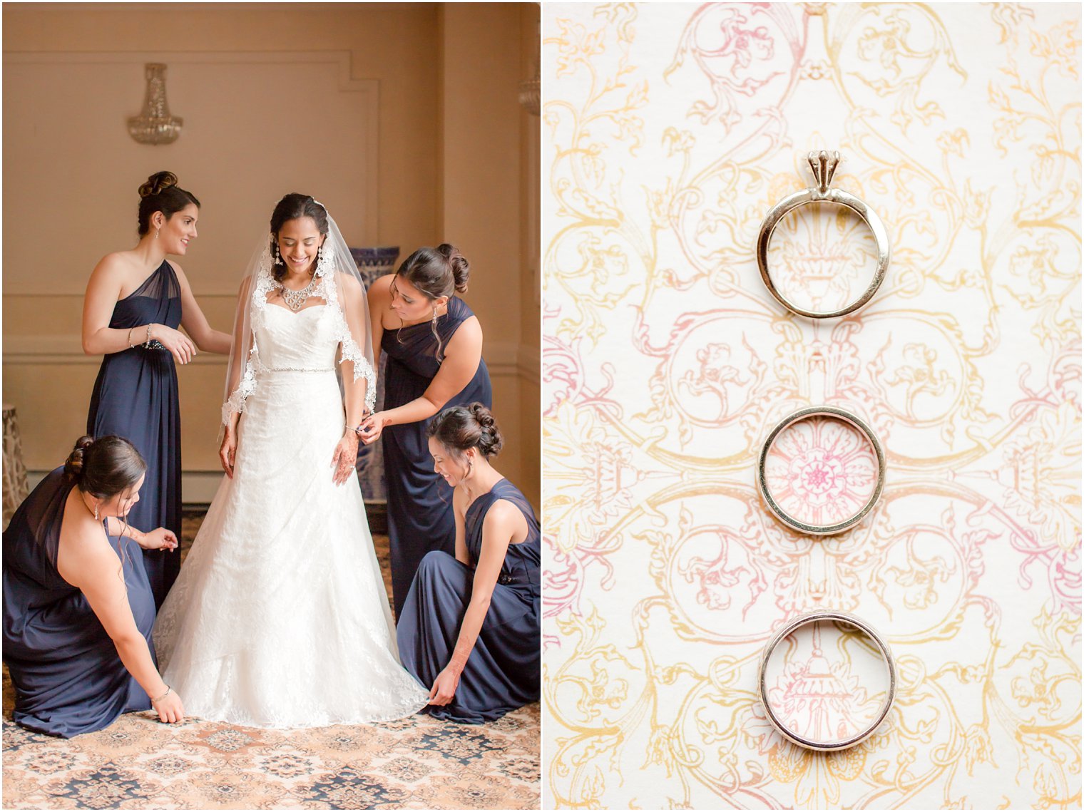 Bride getting ready at Valley Regency