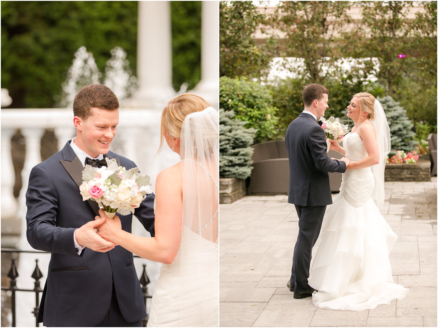 Bride and groom first look at Westmount Country Club