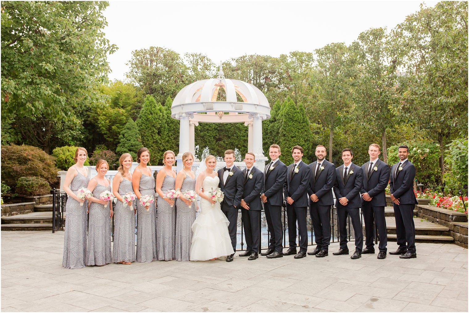 Classic bridal party photo by NJ Wedding Photographers