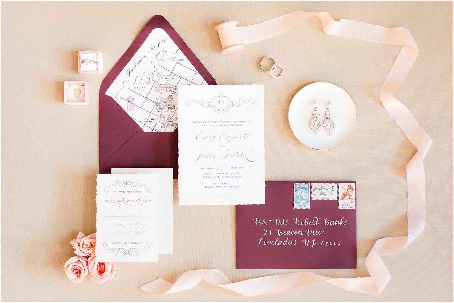 Invitation suite by Britt Larson | The Gables Styled Shoot 