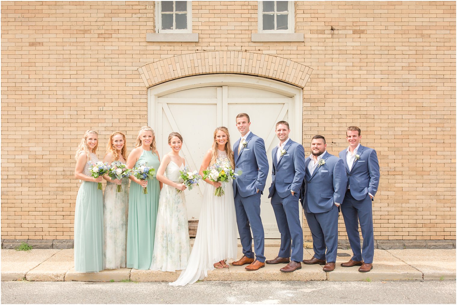 Bridal party at Sandy Hook Chapel NJ Wedding