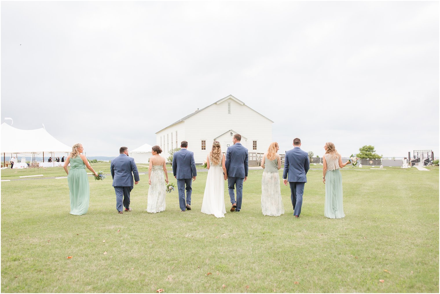 Bridal party photo at Sandy Hook Chapel Wedding