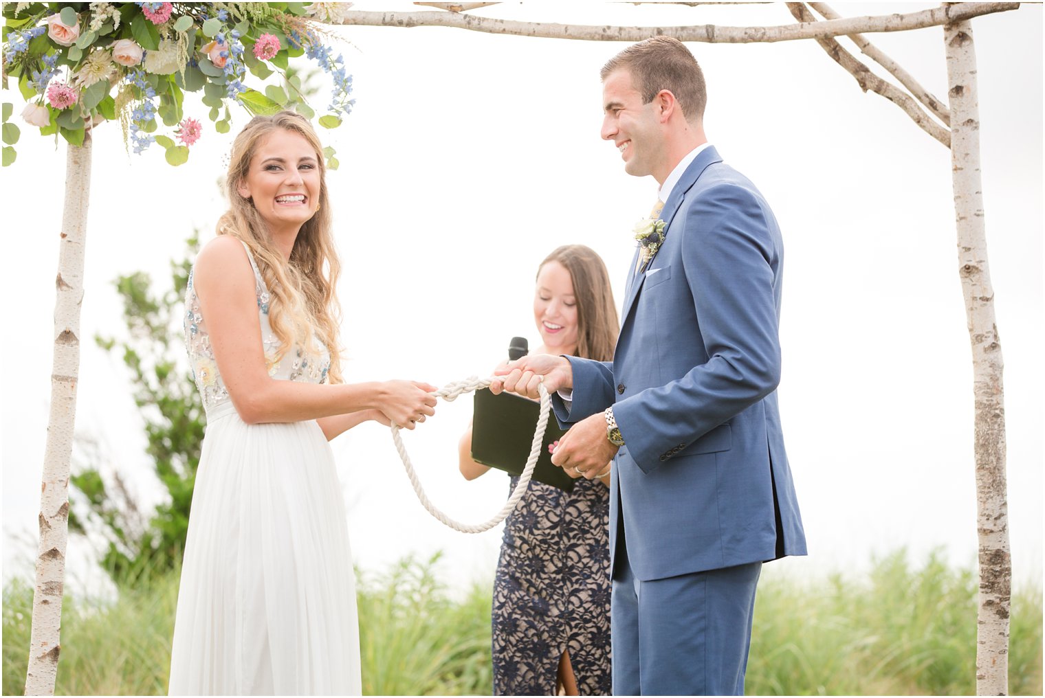 Candid photo during wedding ceremony