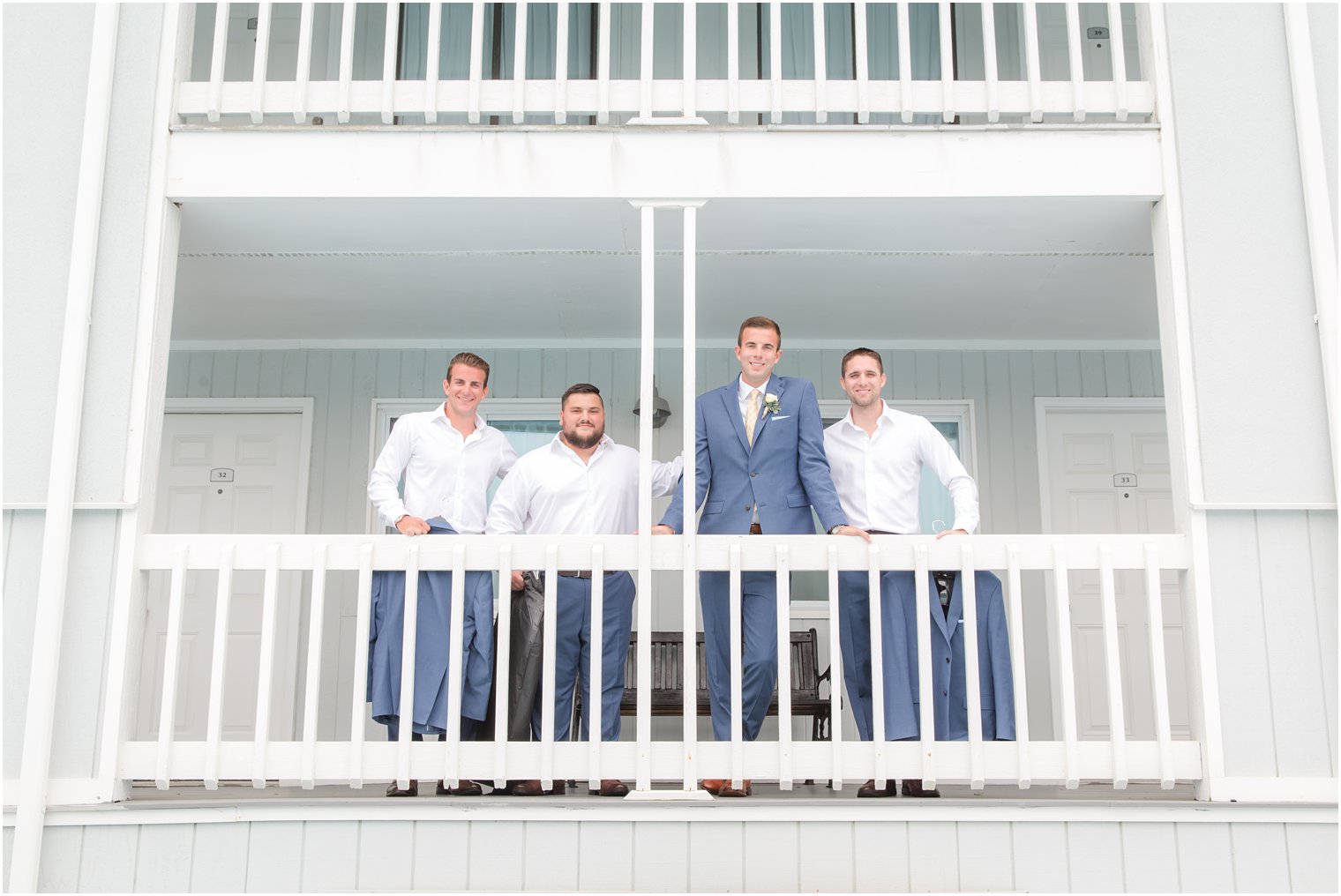 Groomsmen photos at Beachwalk Hotel