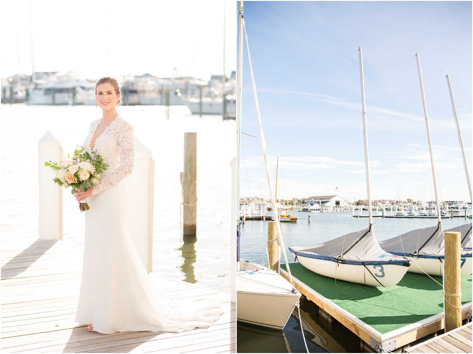 Bridal portrait at Bay Head Yacht Club Wedding 