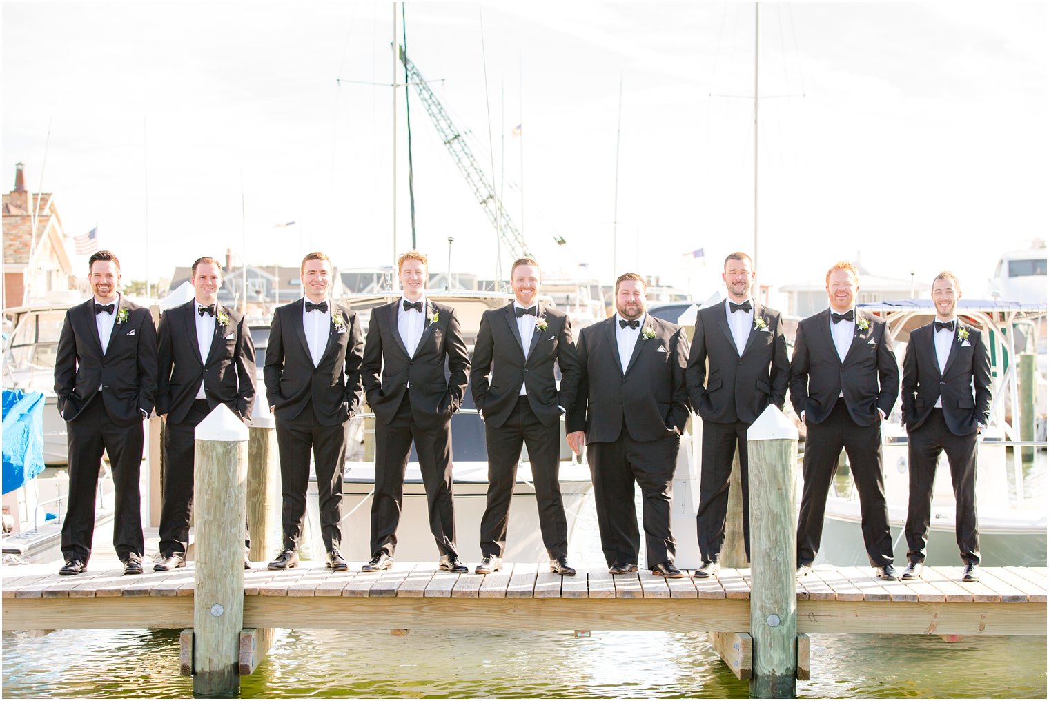 Groomsmen at Bay Head Yacht Club Wedding 