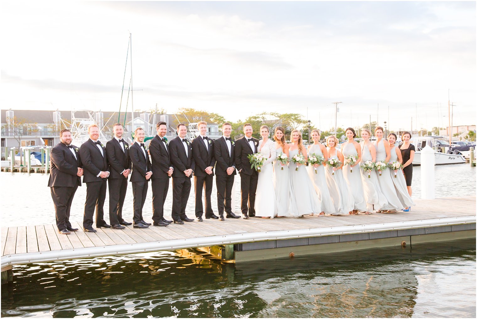 Bay Head Yacht Club Bridal Party Photo