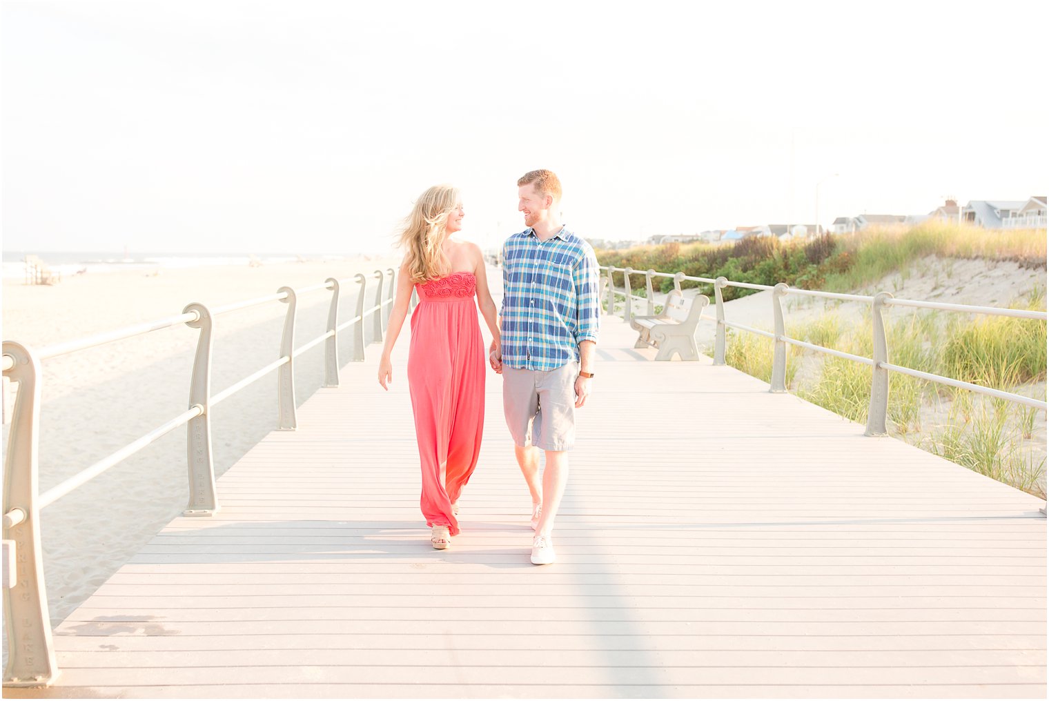 Engagement photos at Spring Lake Beach