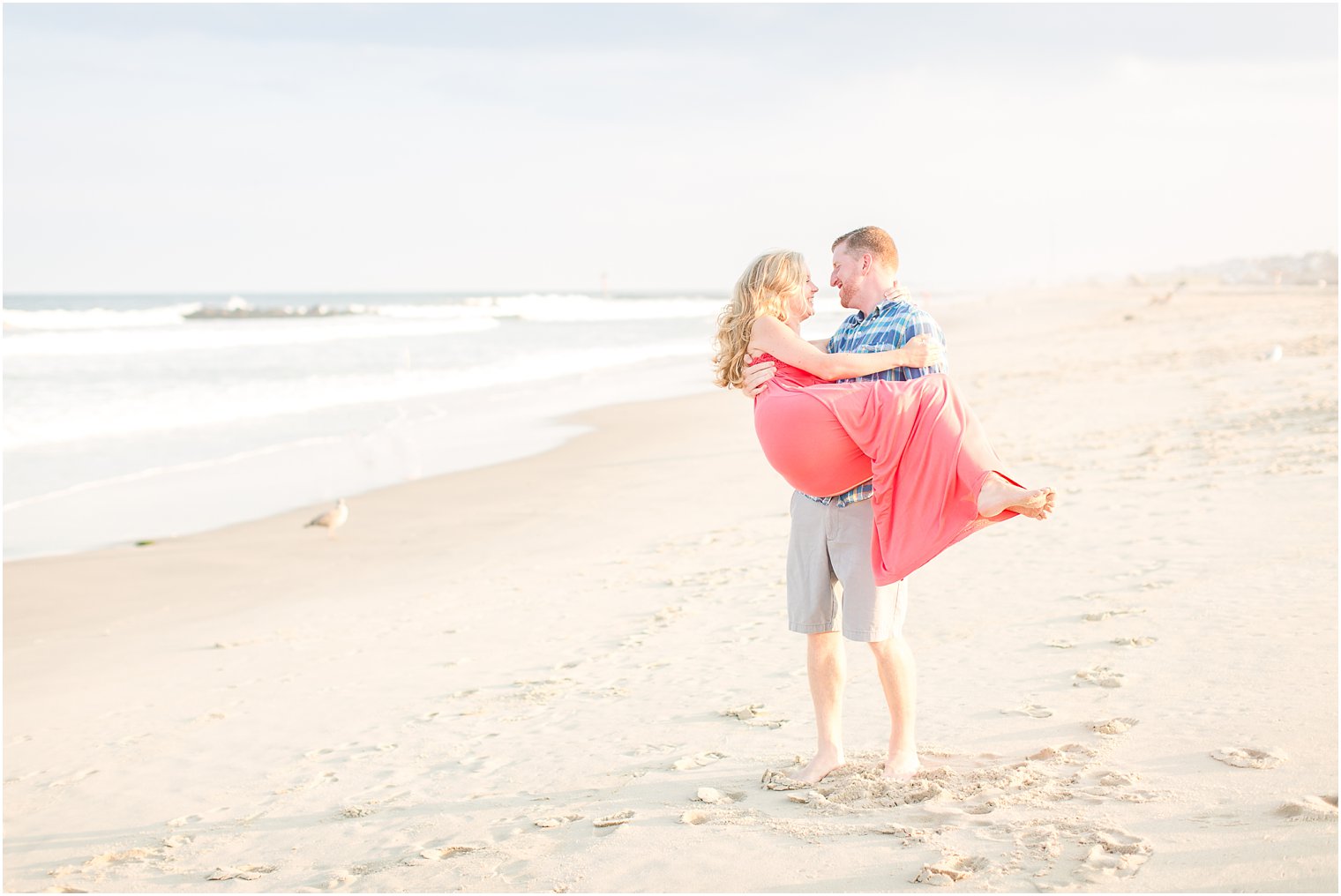 Romantic beach engagement session