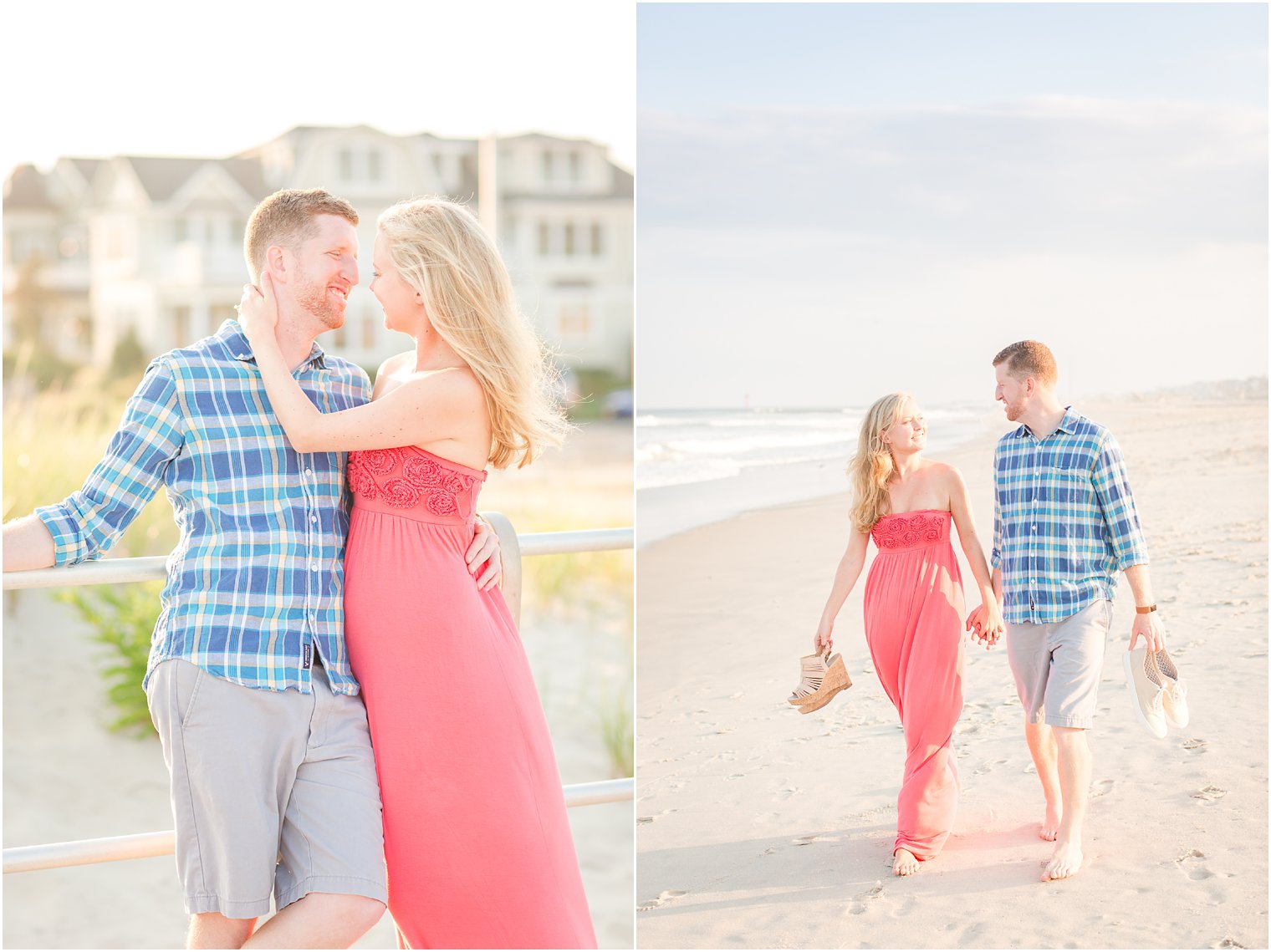 Engagement photos in Spring Lake Beach