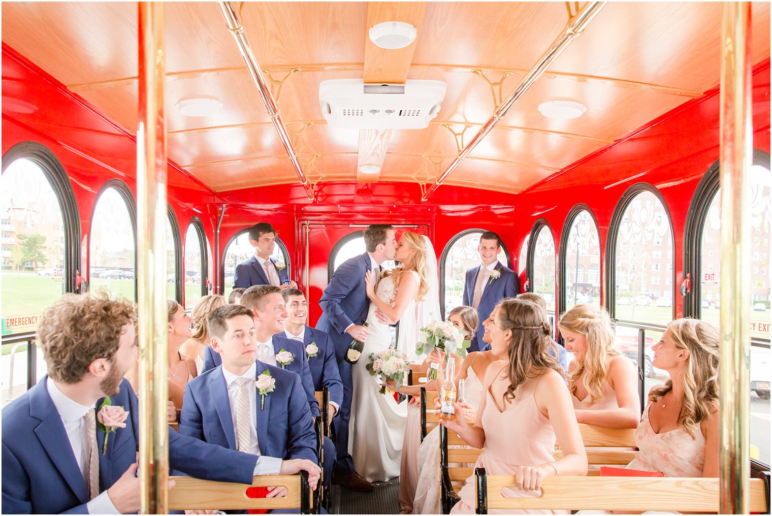 Wedding Photos in Long Branch Trolley