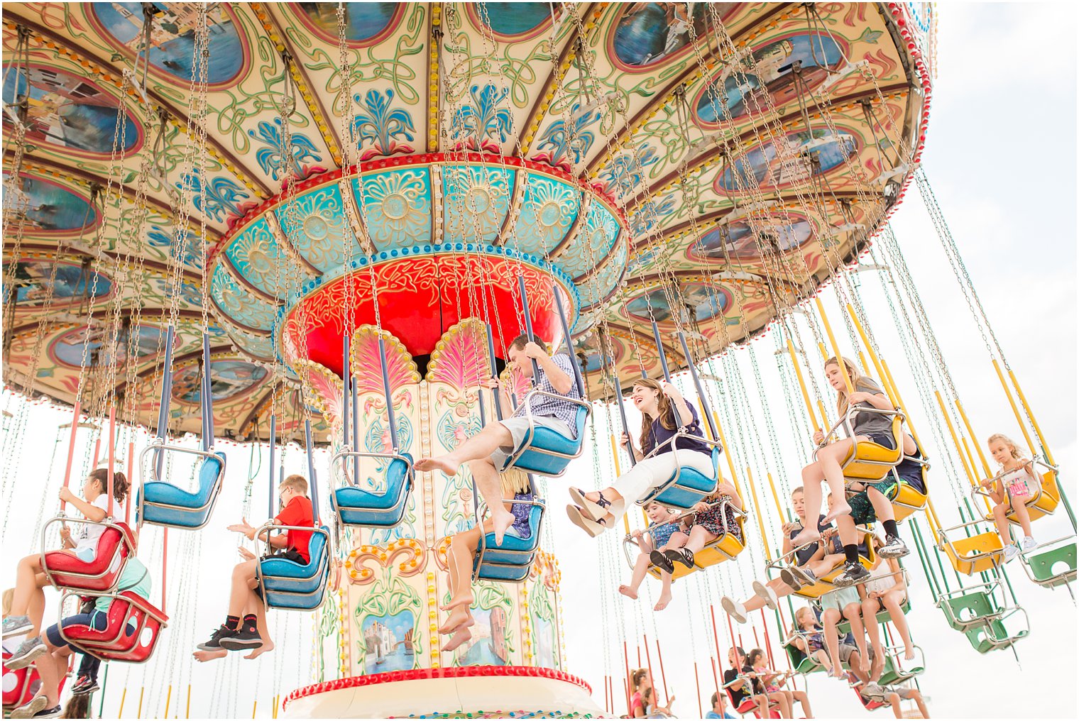 Engagement session on Point Pleasant rides