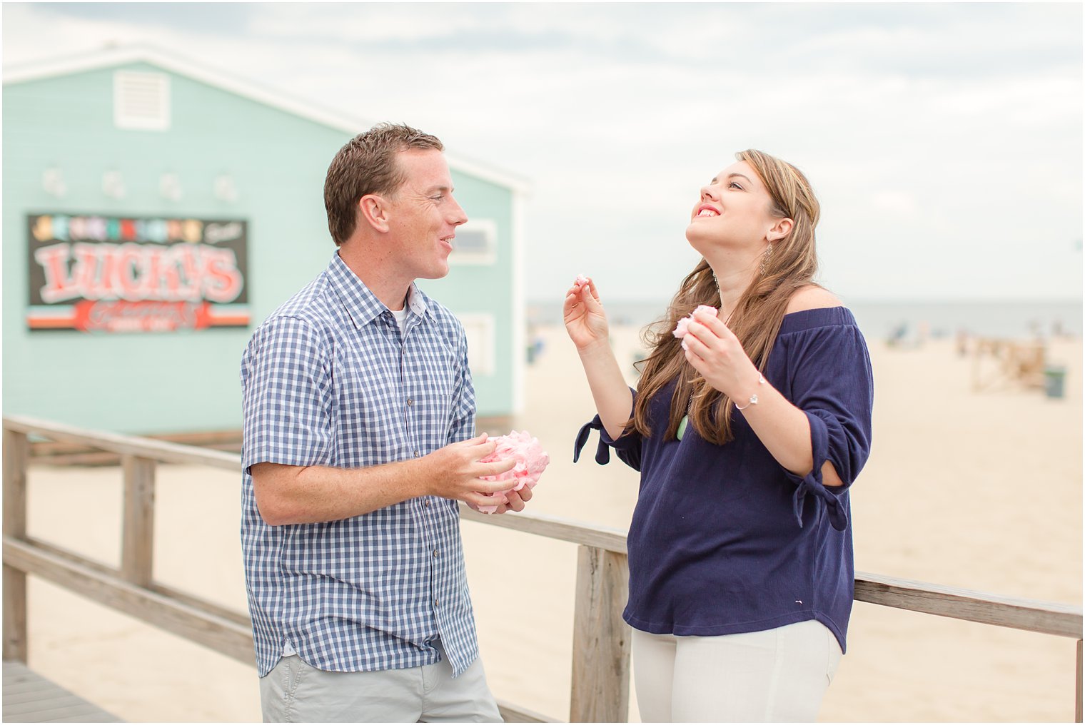 Candid photos during couple's photo shoot