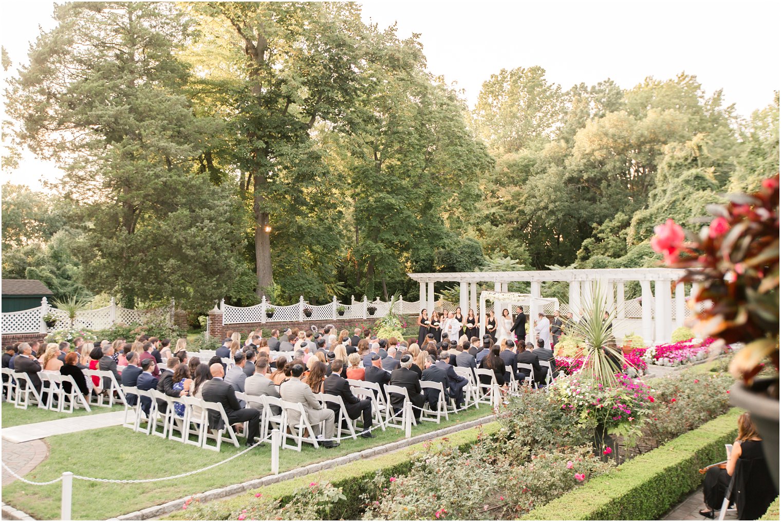 Wedding ceremony at Shadowbrook