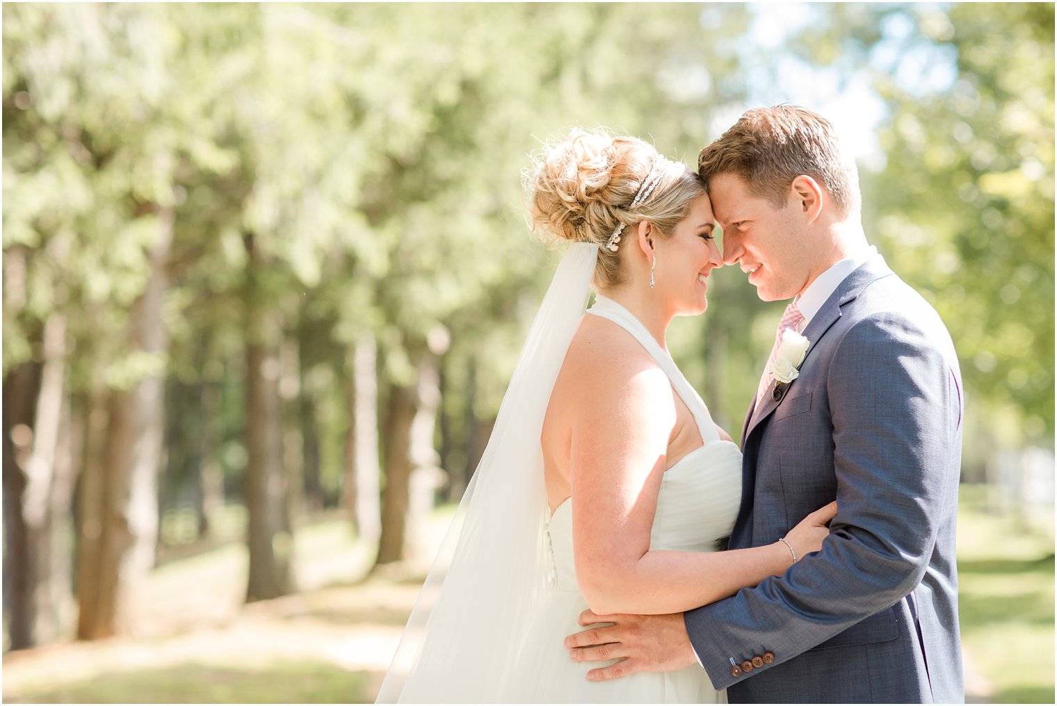 Romantic bride and groom portrait at Windows on the Water at Frogbridge Wedding