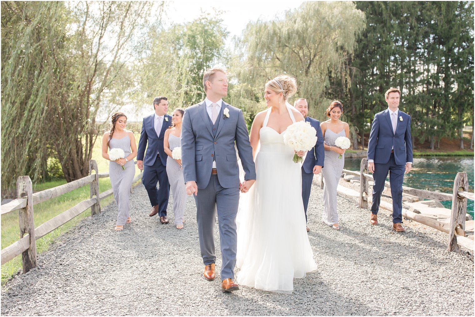 Candid bridal party photo at Windows on the Water at Frogbridge Wedding