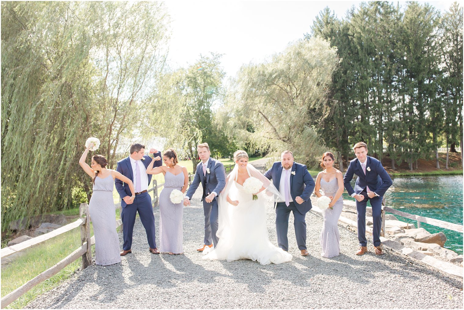 Fun bridal party photo at Windows on the Water at Frogbridge Wedding