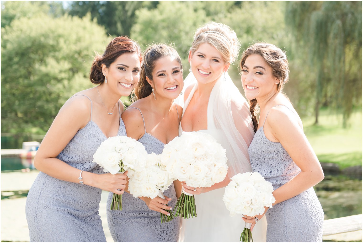 Bride and bridesmaid photo at Windows on the Water at Frogbridge Wedding