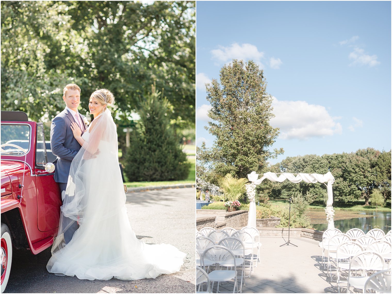 Bride and groom at Windows on the Water at Frogbridge Wedding