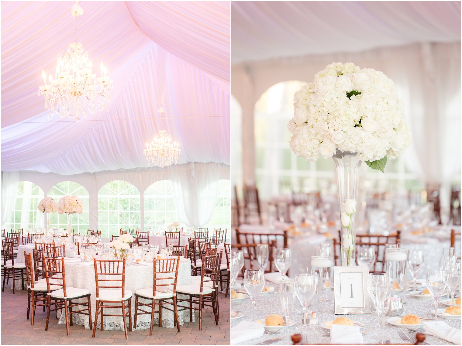 Windows on the Water at Frogbridge tented wedding reception