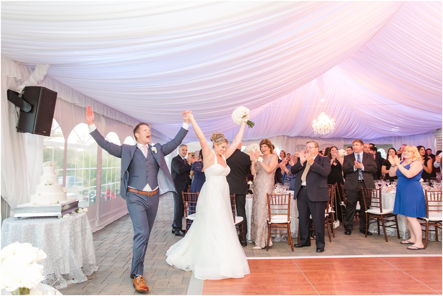 Windows on the Water at Frogbridge tented wedding reception