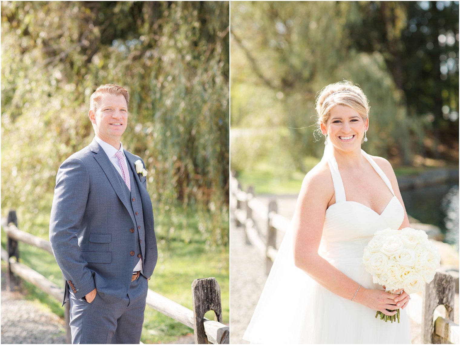 Bride and groom portrait at Windows on the Water at Frogbridge Wedding