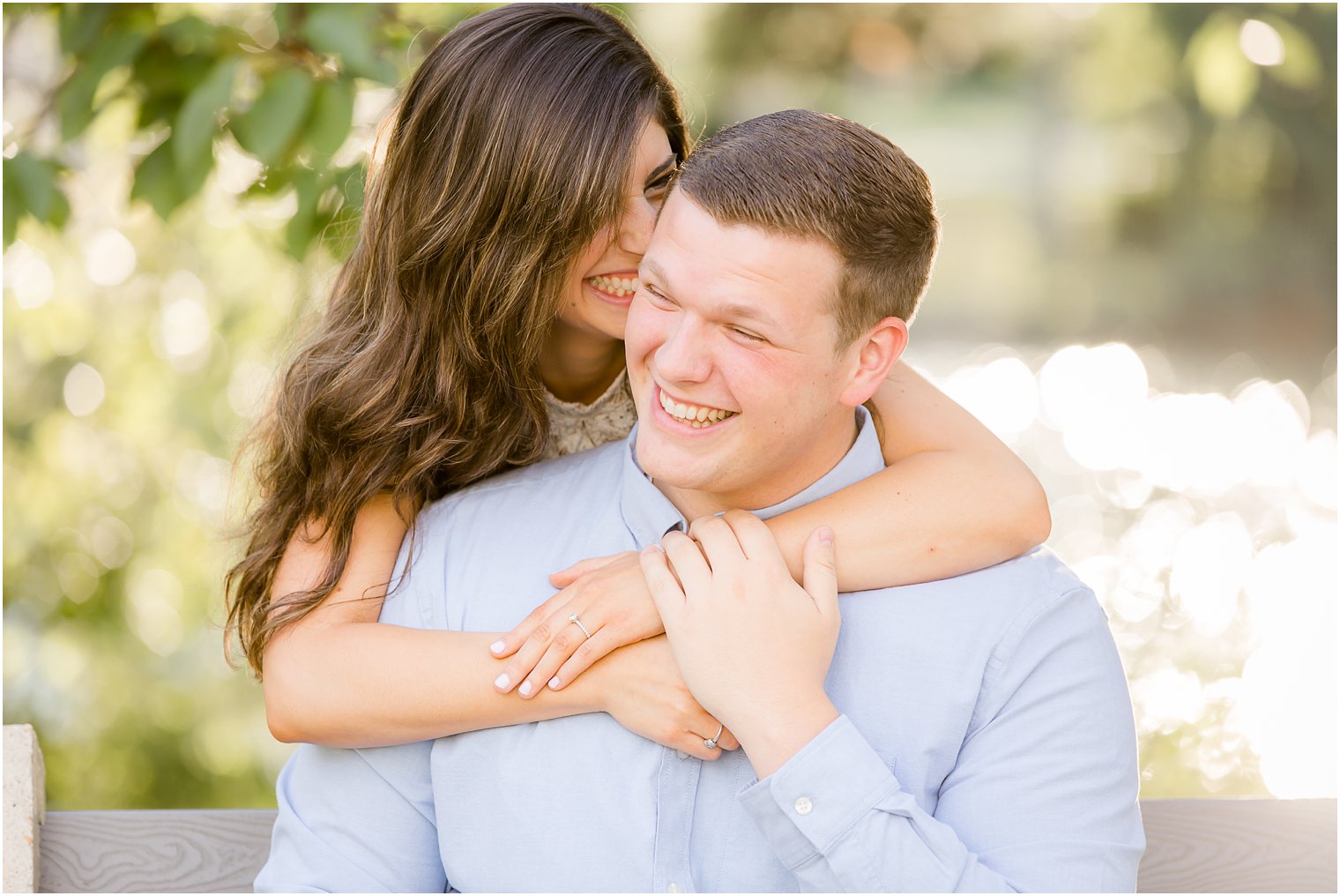 Cute posing idea for engagement photos