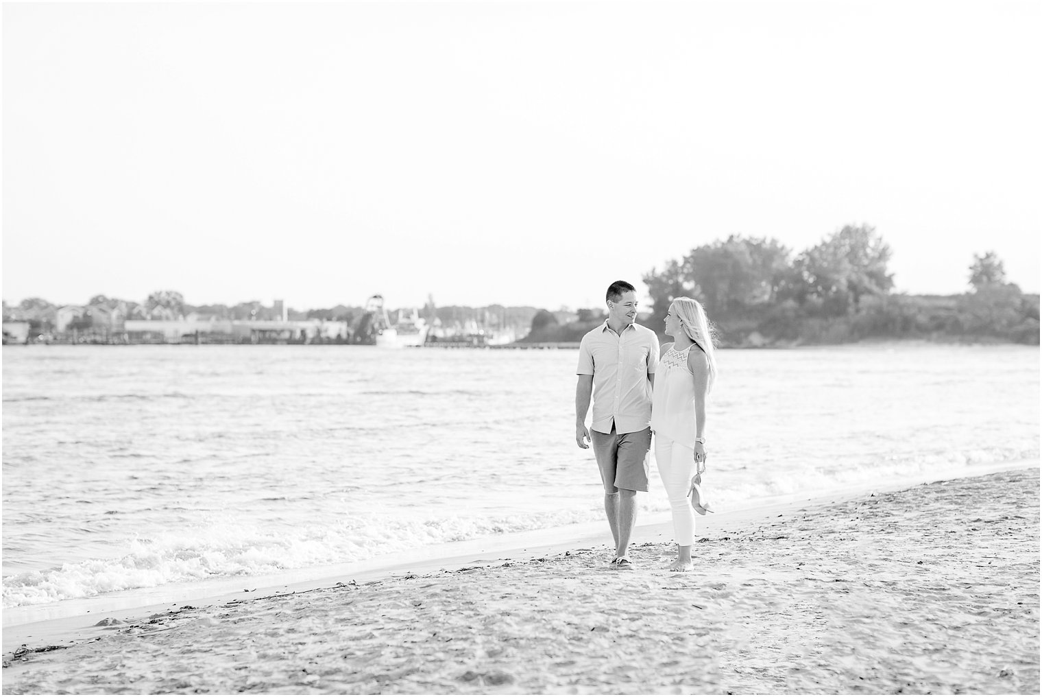 Engagement photos at Manasquan Inlet