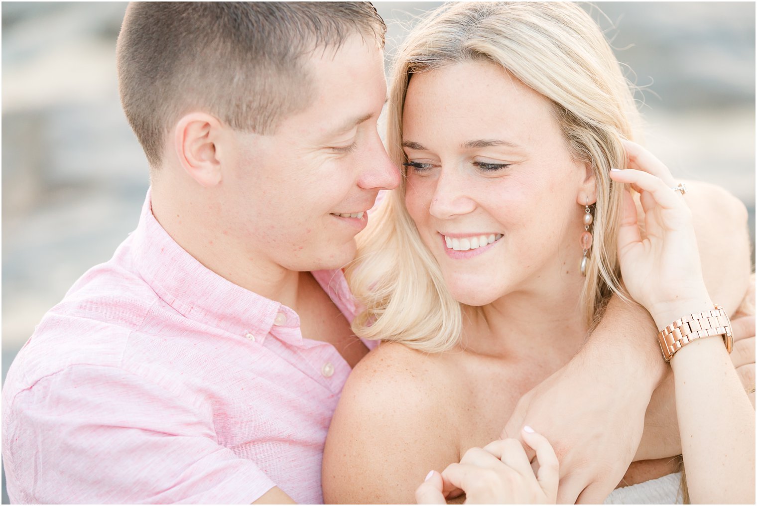 Intimate engagement photos at Manasquan Inlet